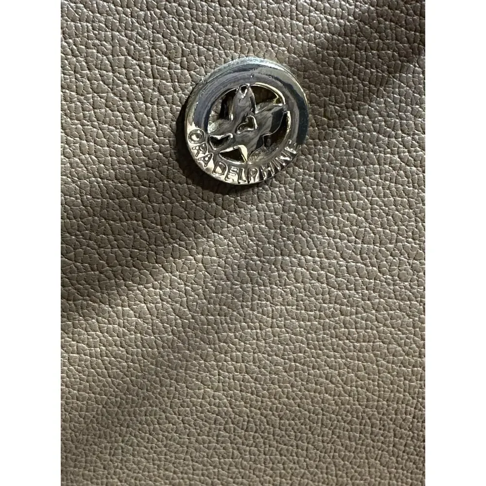 ORA DELPHINE SATCHEL PEBBLE LEATHER CAMEL TAN 12